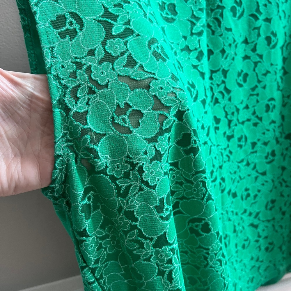 Topshop Vibrant Green Lace Blouse - Picture 5 of 6